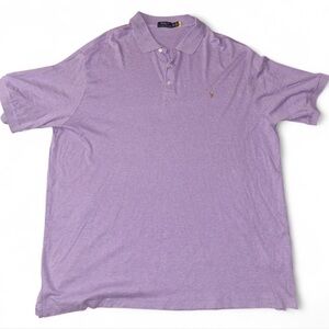 POLO RALPH LAUREN POLO Men’s 3XLT - PURPLE- INTERLOCK PIMA SOFT